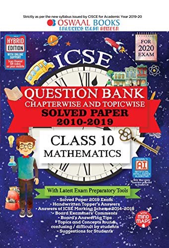 Oswaal ICSE Question Bank Class 10 Mathematics Book Chapterwise ...