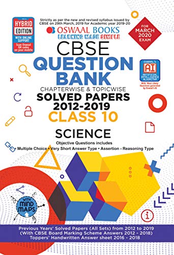 Oswaal CBSE Question Bank Class 10 Science Chapterwise & Topicwise by ...
