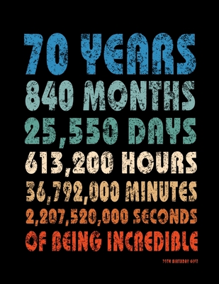 Quotes About Turning 70 70Th Birthday Gift: Vintage Blank Lined Notebook To Write In For Notes, To  Do Lists, Notepad, Journal For Men & Women. Funny Retro Birthday Gifts For  Someone Turning 70 Years Old. By