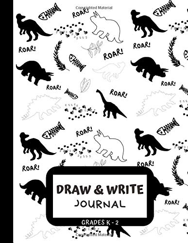Draw and Write Journal: Cute Dinosaur Primary Story Journal Composition ...