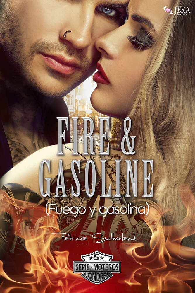 Portadas del libro romántico contemporáneo Fire & Gasoline, de Patricia Sutherland