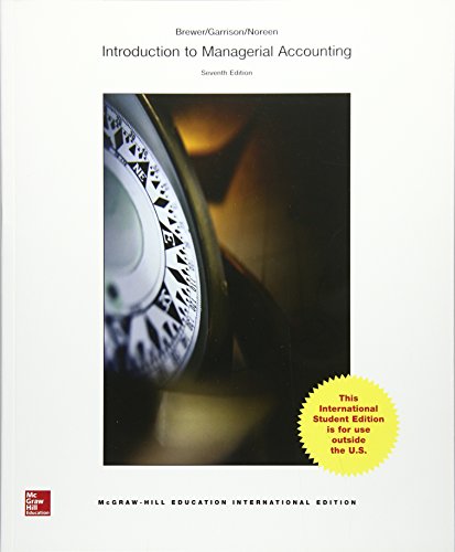Introduction To Managerial Accounting 7E**