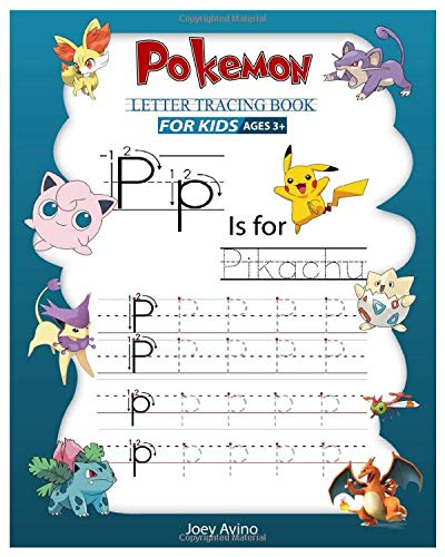 Pokemon Letter Tracing Book For Kids Letter Tracing Handwriting 