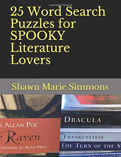25 Word Search Puzzles for SPOOKY Literature Lovers Book Cover