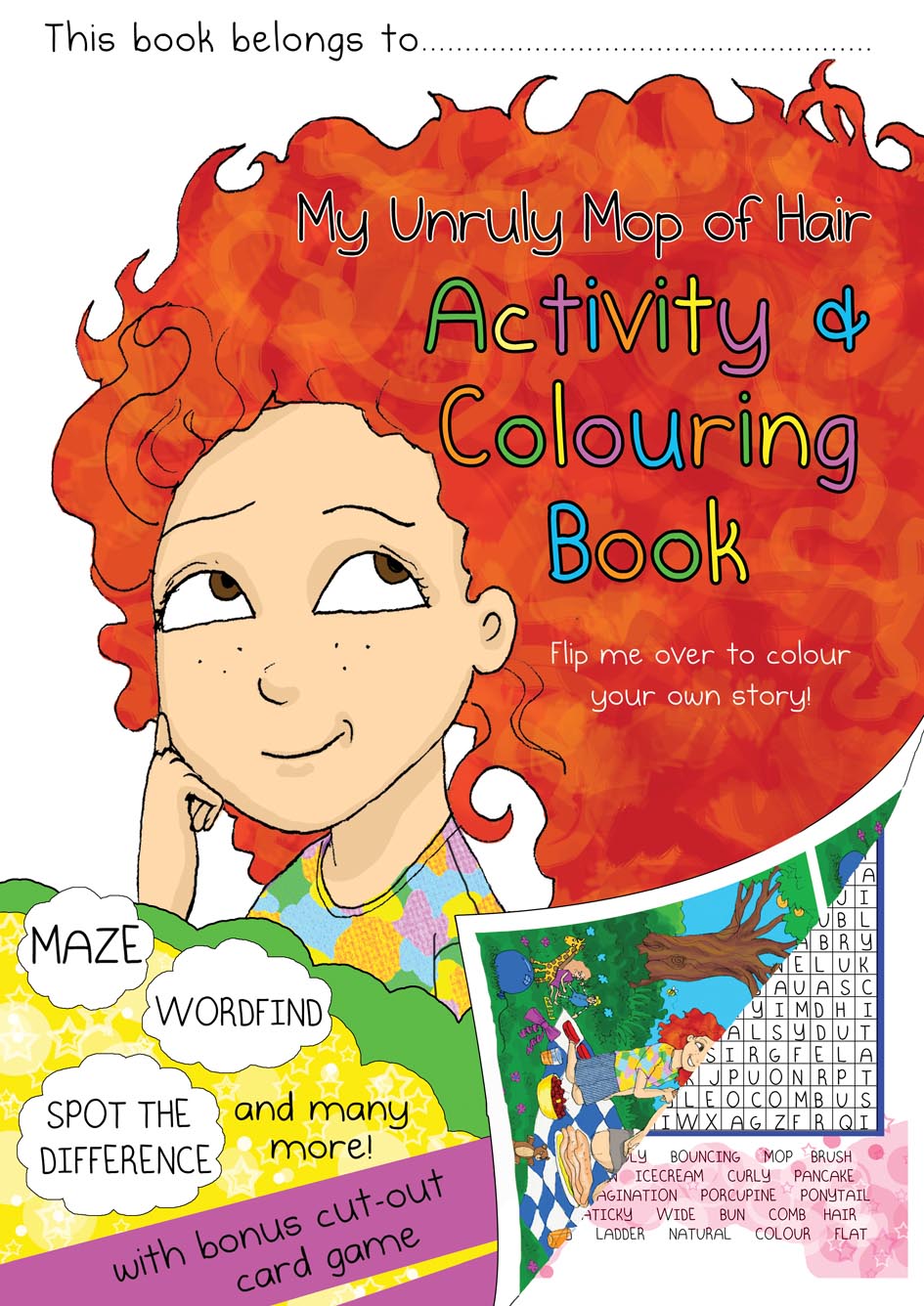 My Unruly Mop of Hair 2n1 Activity and Colouring Book by Katie Katay