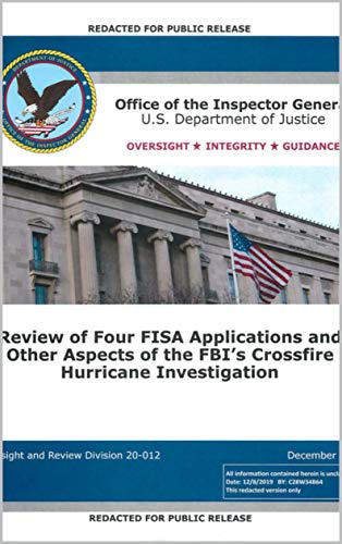 Fbi Interface Review of Four FISA Applications and Other Aspects of the FBI's ...
