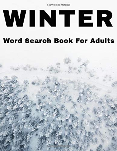 Winter Word Search Book For Adults: Large Print Wintertime Puzzle Book ...