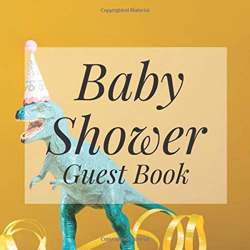 Baby Shower Guest Book: Cute Dinosaur T Rex Trex Dino Toy Theme ...