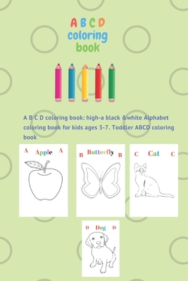 ABCD coloring book: high-quality black&white Alphabet coloring book for ...