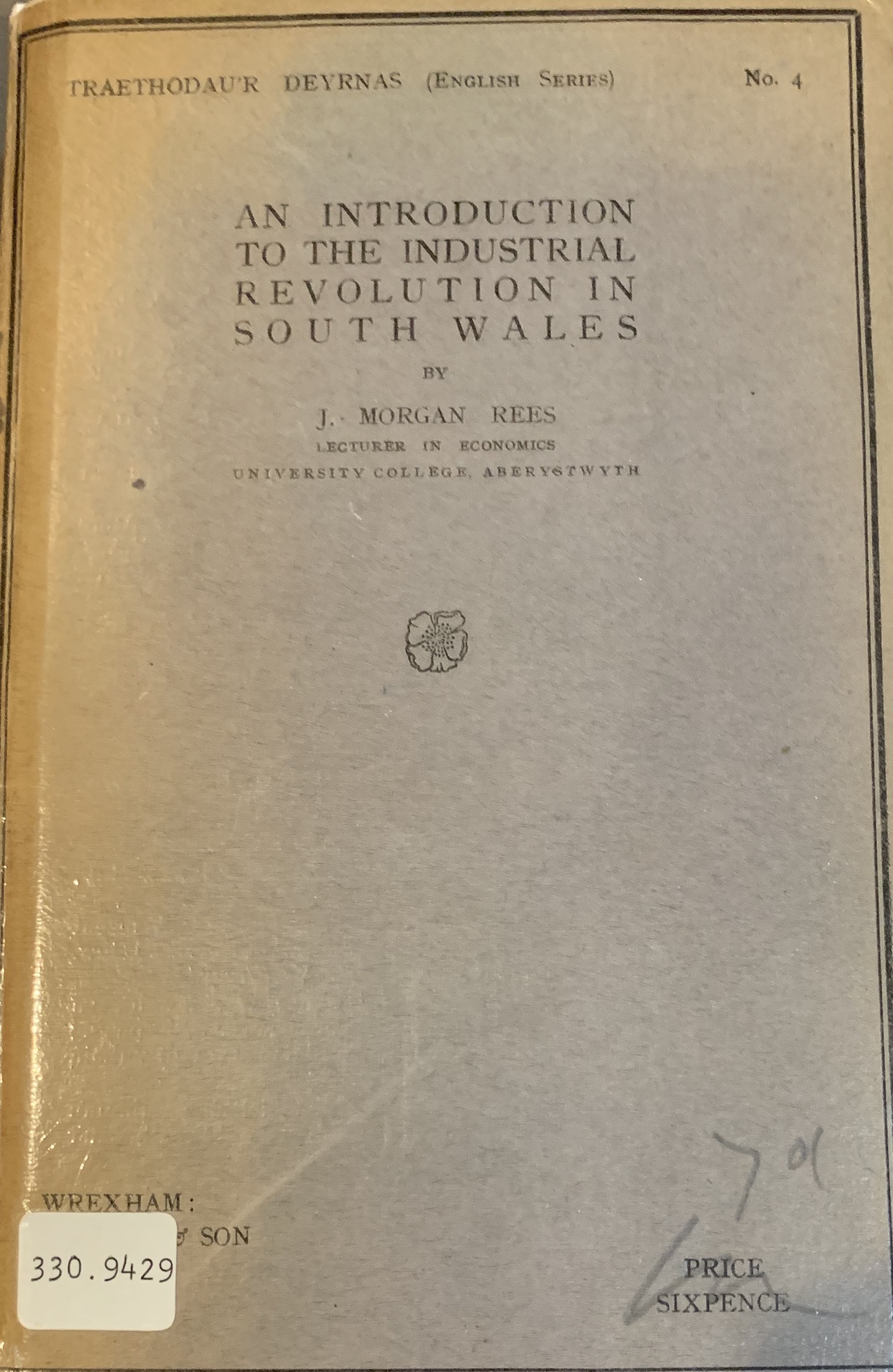 Morgan Rees Author An Introduction to the Industrial Revolution in South Wales by J ...