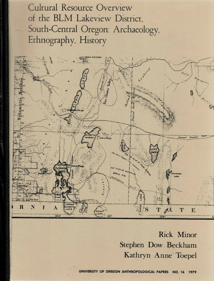 Cultural Resource Overview of the BLM Lakeview District, SouthCentral
