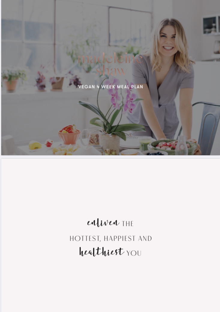 Vegan 4 week meal plan by Madeleine Shaw Goodreads