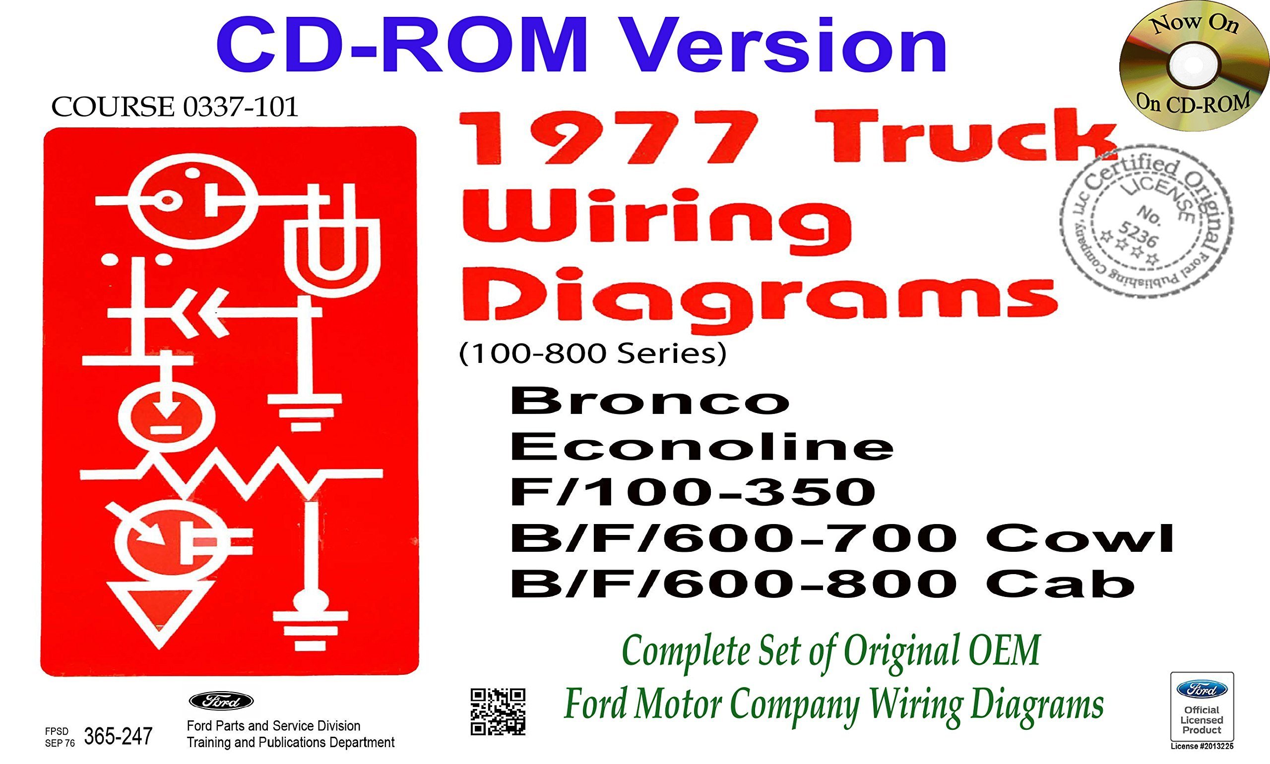 1977 Ford Truck Wiring Diagrams (100-800 Series) Bronco, Econoline