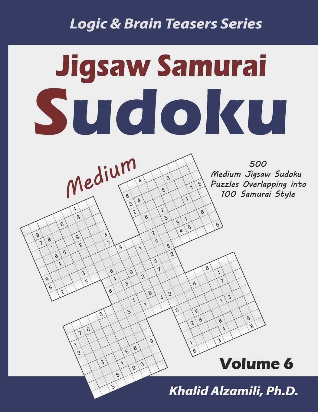 Jigsaw Samurai Sudoku 500 Medium Jigsaw Sudoku Puzzles Overlapping