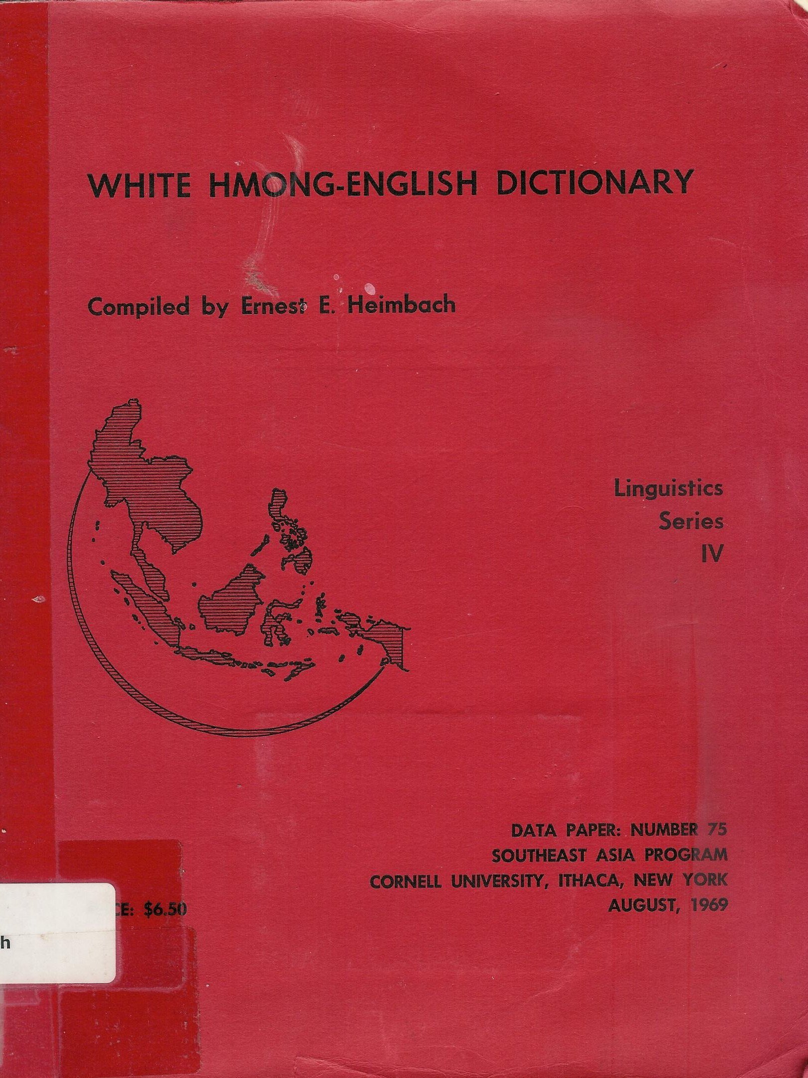 WHITE HMONG-ENGLISH DICTIONARY book cover