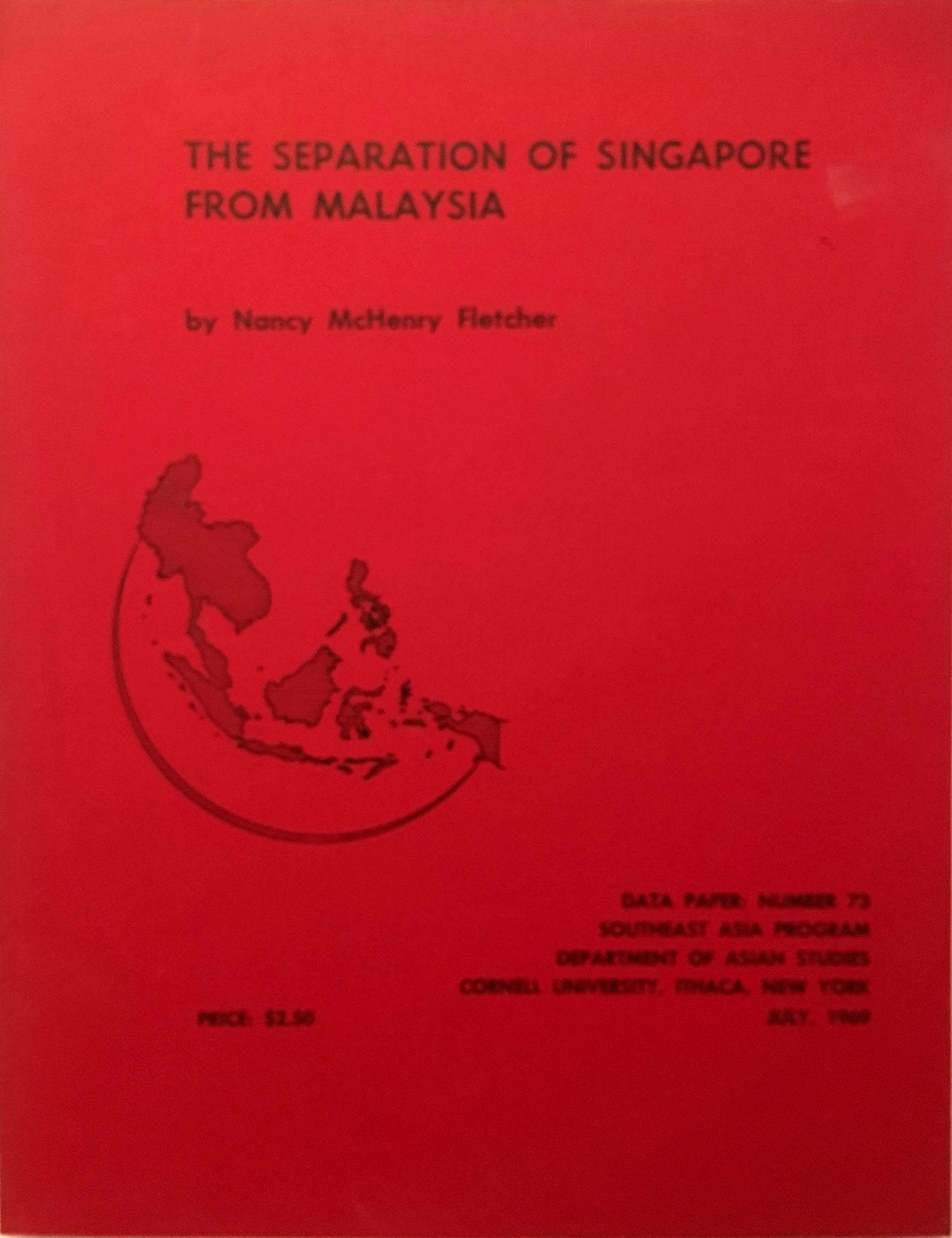 The separation of Singapore from Malaysia book cover