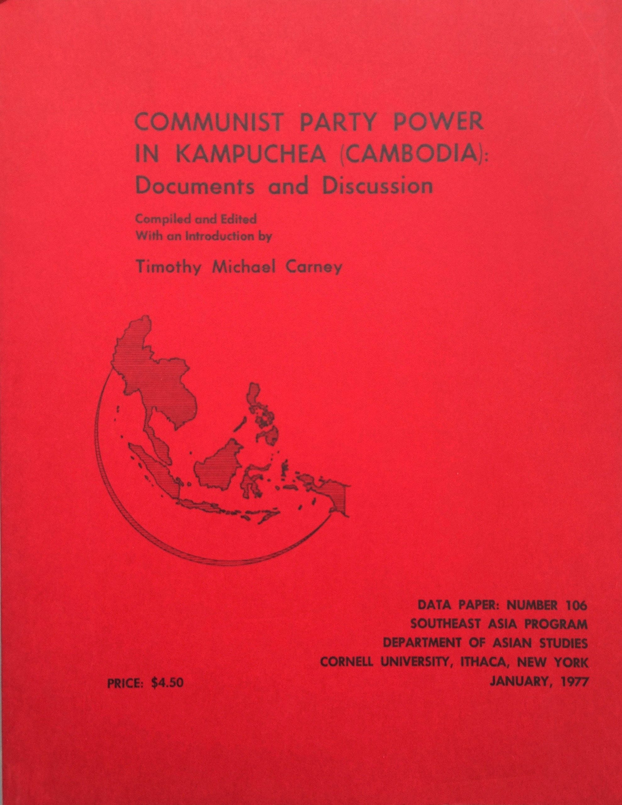 Communist Party Power In Kampuchea (Cambodia) book cover