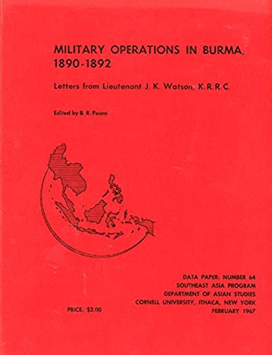 Military Operations In Burma, 1890-1892 book cover
