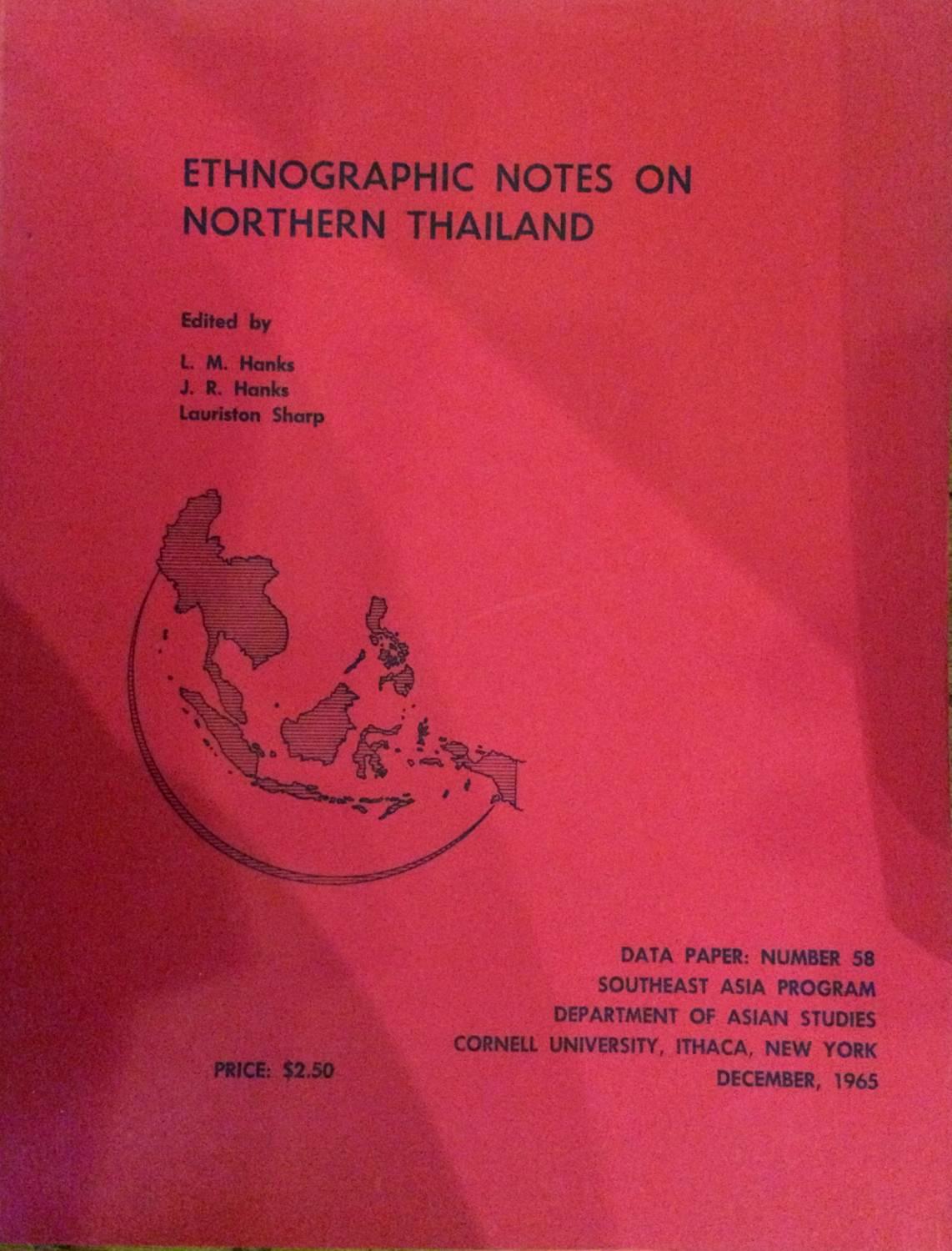 Ethnographic Notes On Northern Thailand book cover