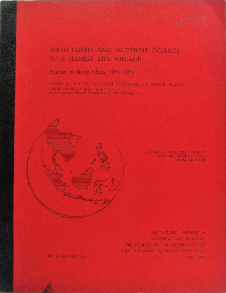 Food Habits and Nutrient Intakes In A Siamese Rice Village book cover