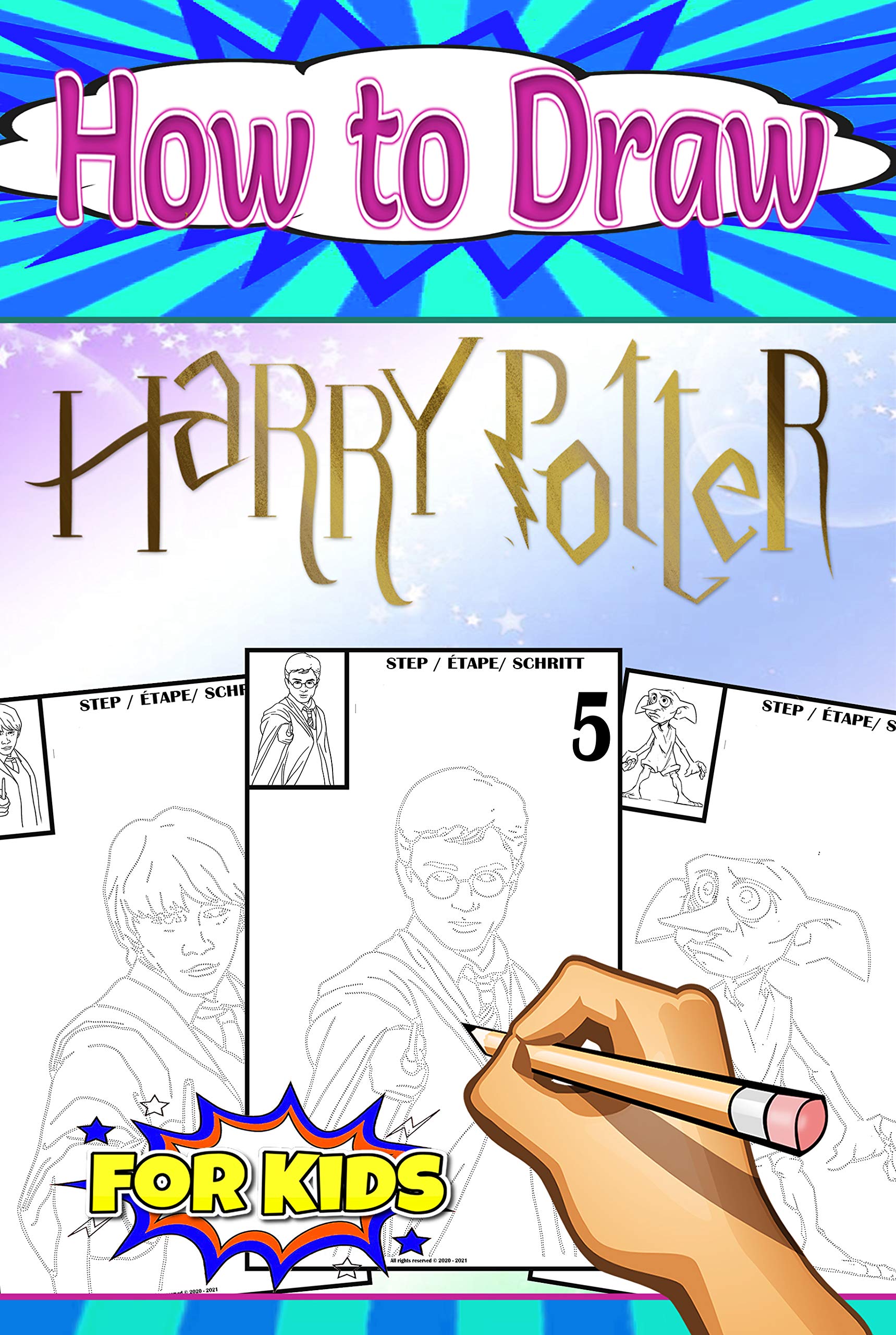 How to Draw Harry Potter: for Kids, Teens and Adult fans, Trace, Draw ...