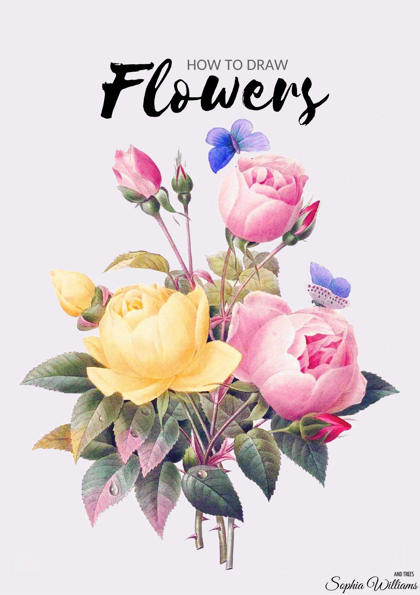 How to Draw Flowers and Trees Step by Step Drawing For Kids and