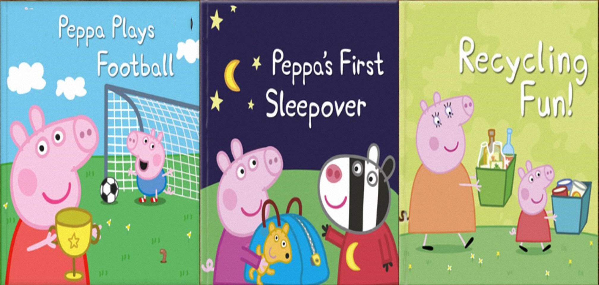 Storybook Collection: Peppa Plays Football, Peppa's First Sleepover and Recycling Fun!
