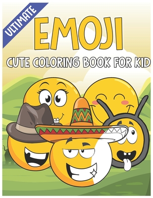 Ultimate Emoji Cute Coloring Book For kids: 8.5×11 Large Print Big Book ...
