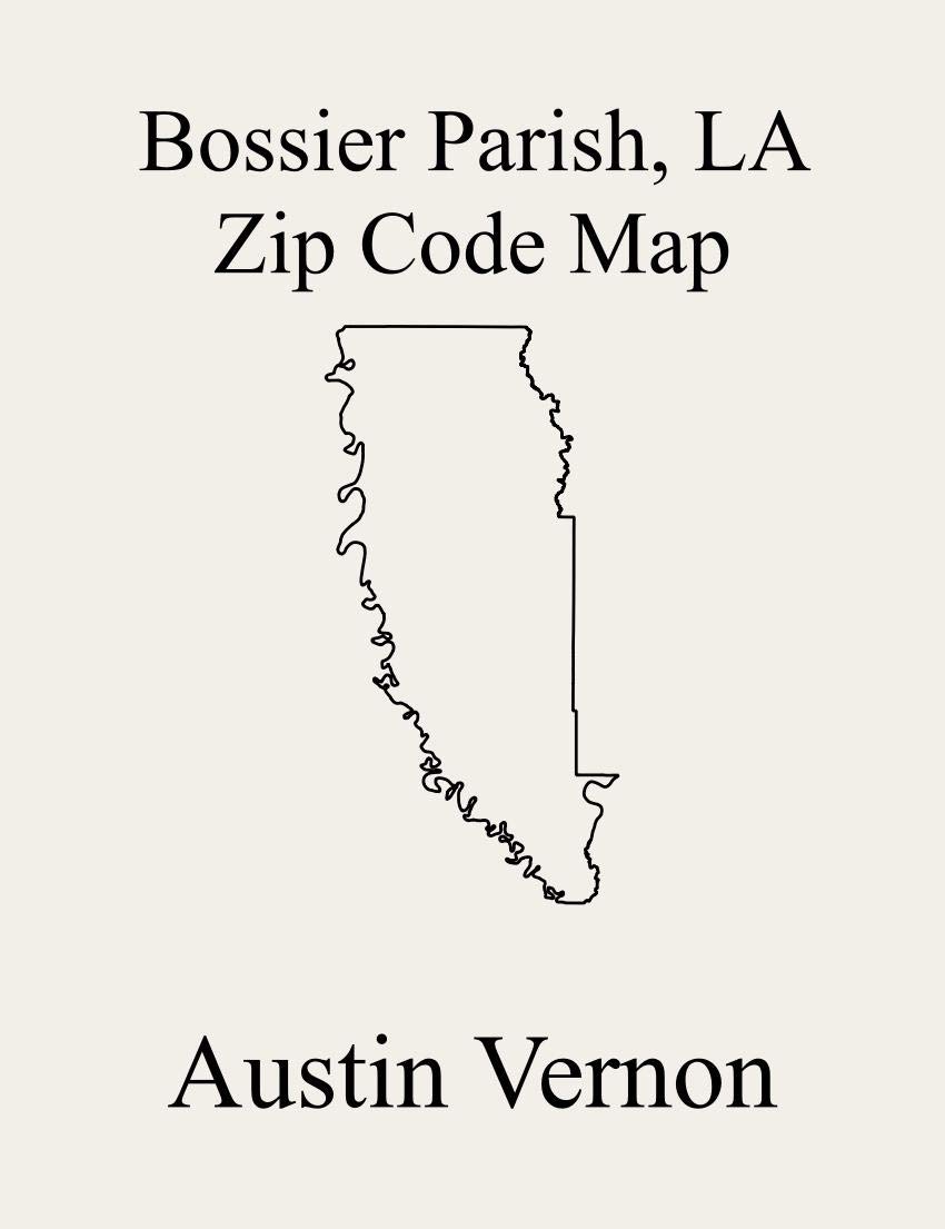 Bossier Parish, Louisiana Zip Code Map Includes 3, 6, 12, 2, 7, 5, 1, 4, 8, 9, 10, and 11 by