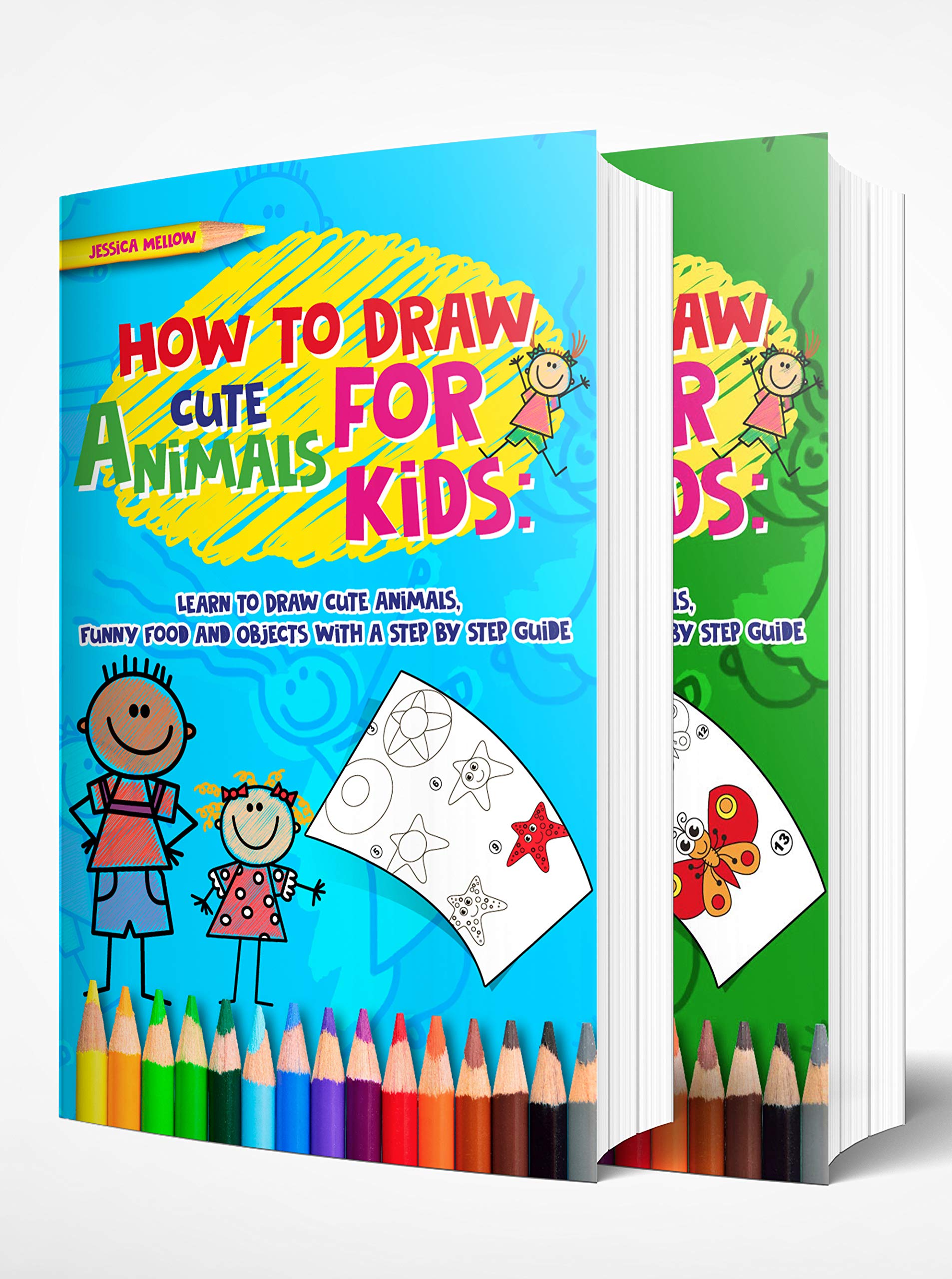 How to Draw Cute Animals for Kids Activities Books Vol. 1 + Vol. 2