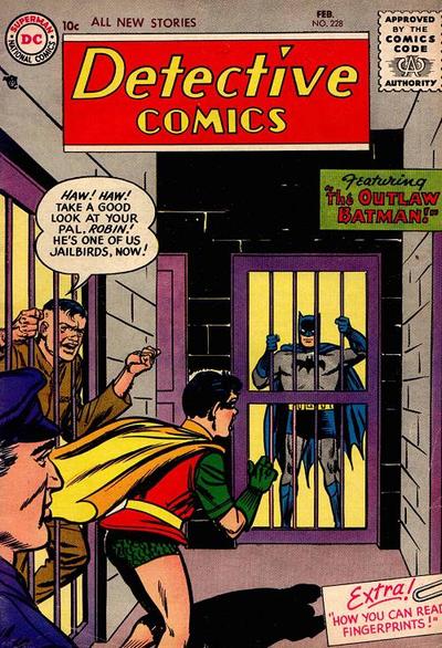 Detective Comics #228 "The Outlaw Batman" book cover