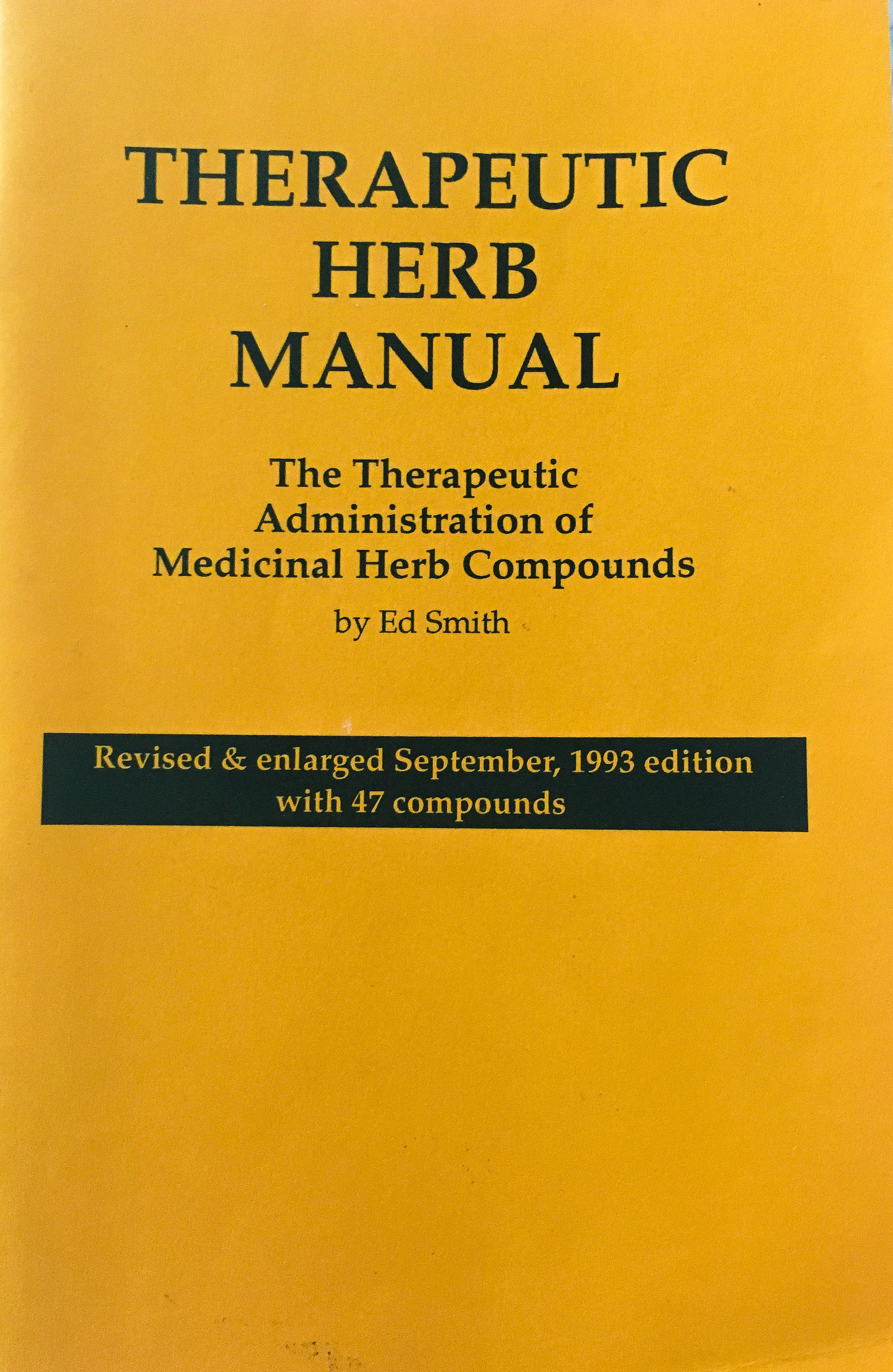 Therapeutic Herb Manual book cover