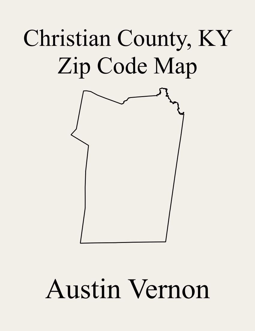 Christian County, Kentucky Zip Code Map Includes Crofton, LaFayette