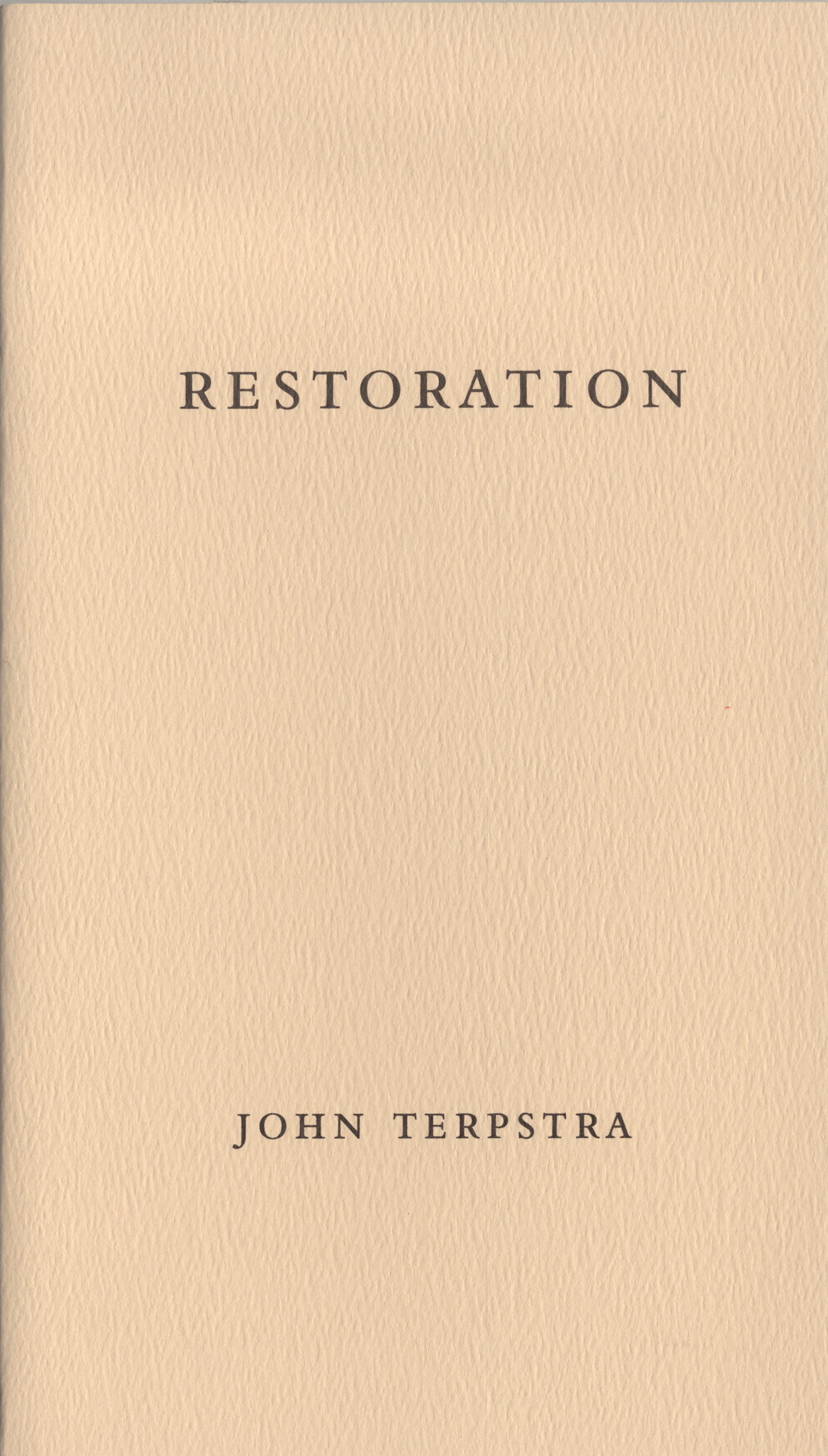 The Devil's Whim Occasional Chapbook Series by John Terpstra book cover 1