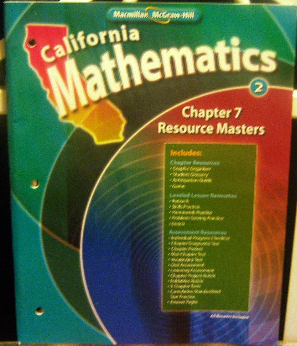 California Mathematics Grade 2, Chapter 7 Resource Masters by McGrawHill Goodreads