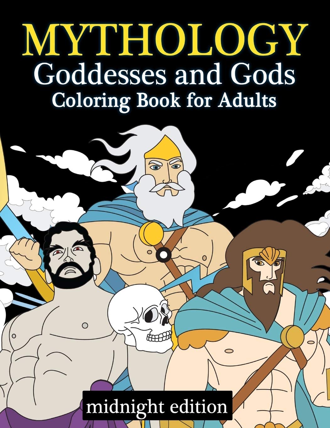 Mythology Goddesses and Gods Coloring Book for Adults Midnight Edition ...