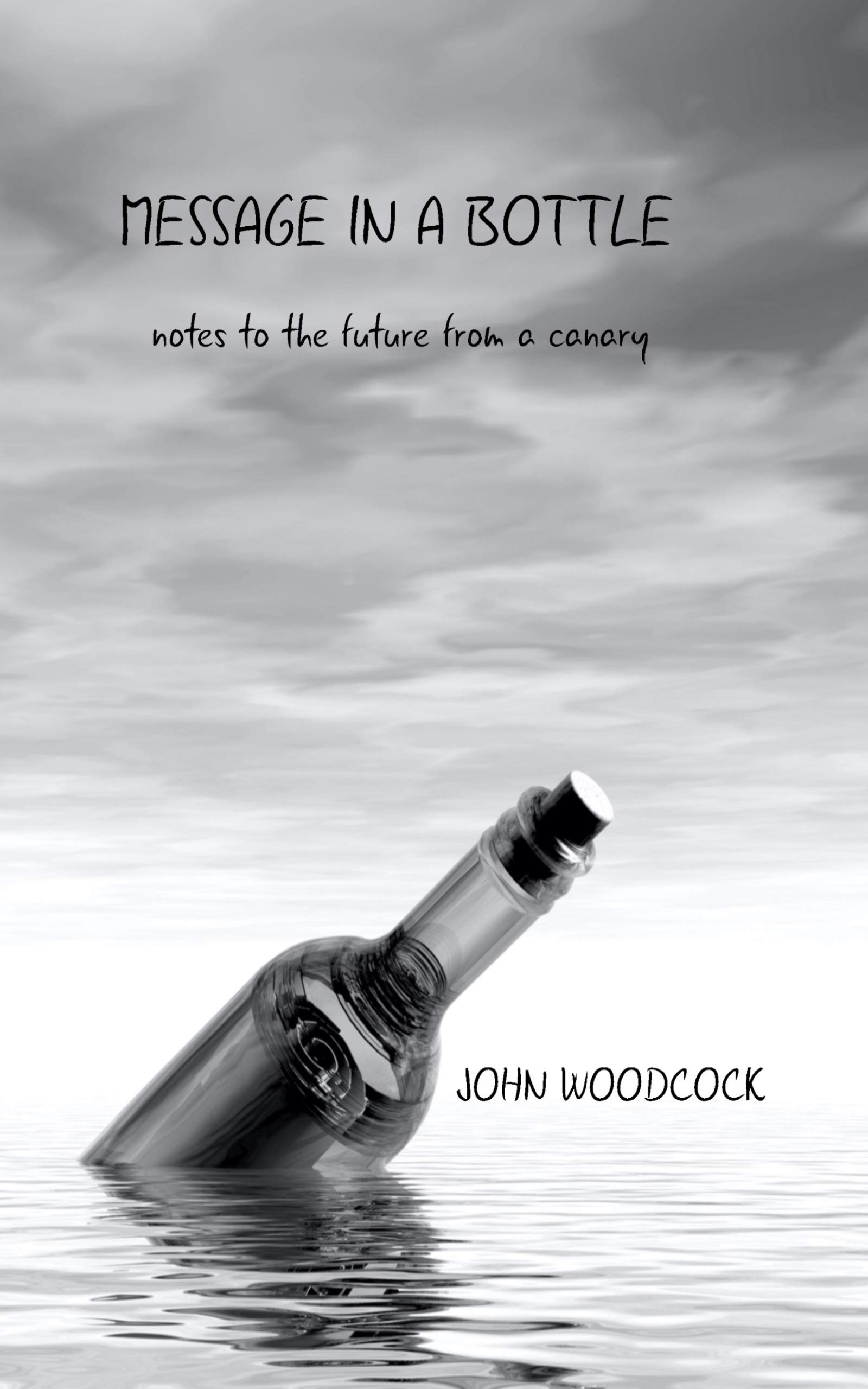 Message In A Bottle notes to the future from a canary by John Woodcock