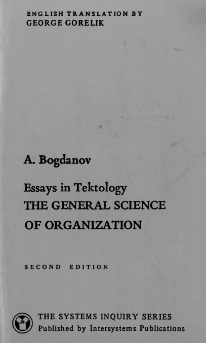 Essays in Tektology book cover