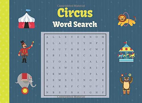 Circus Word Search: Large print activity puzzle book by Pumpkin ...
