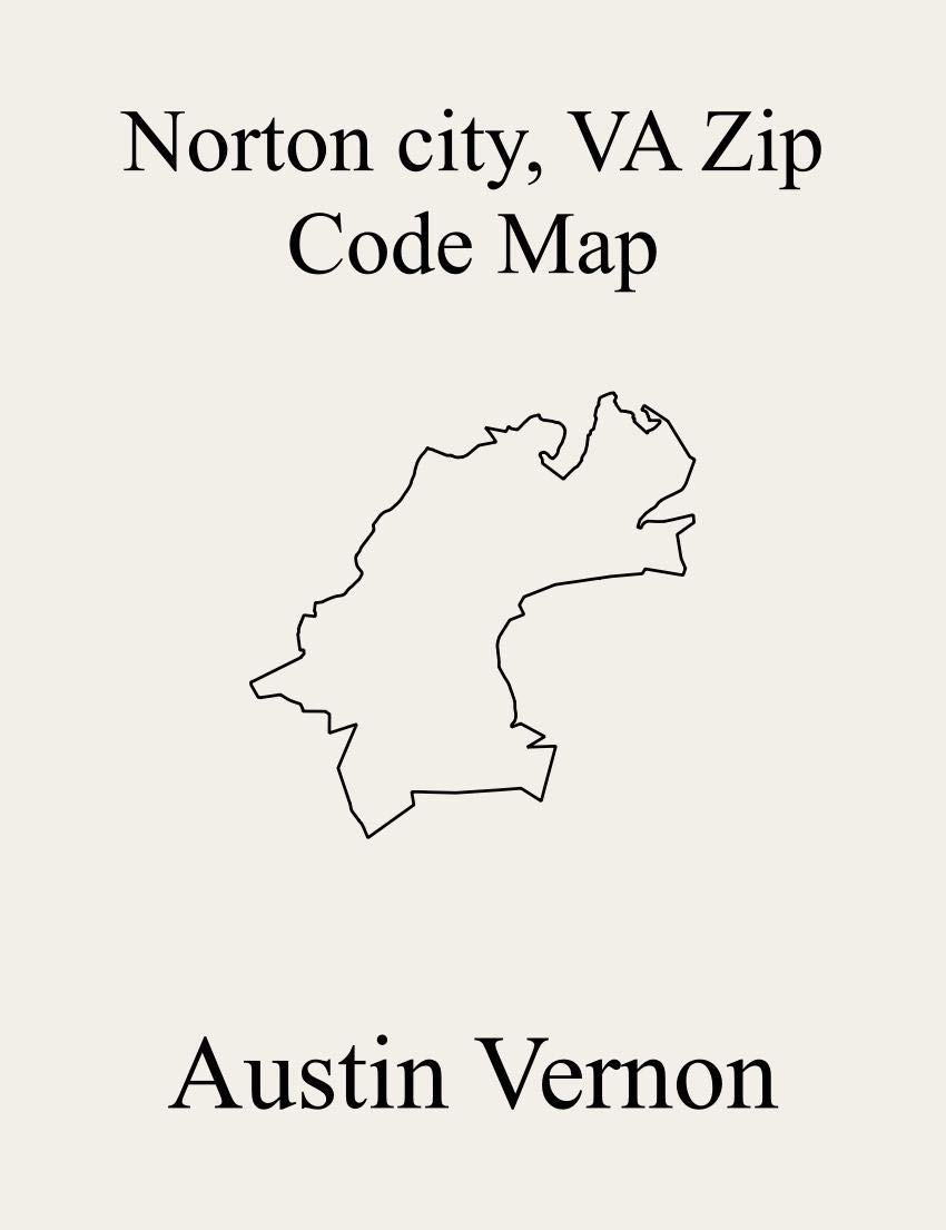 Norton City County, Virginia Zip Code Map Includes Norton by Austin