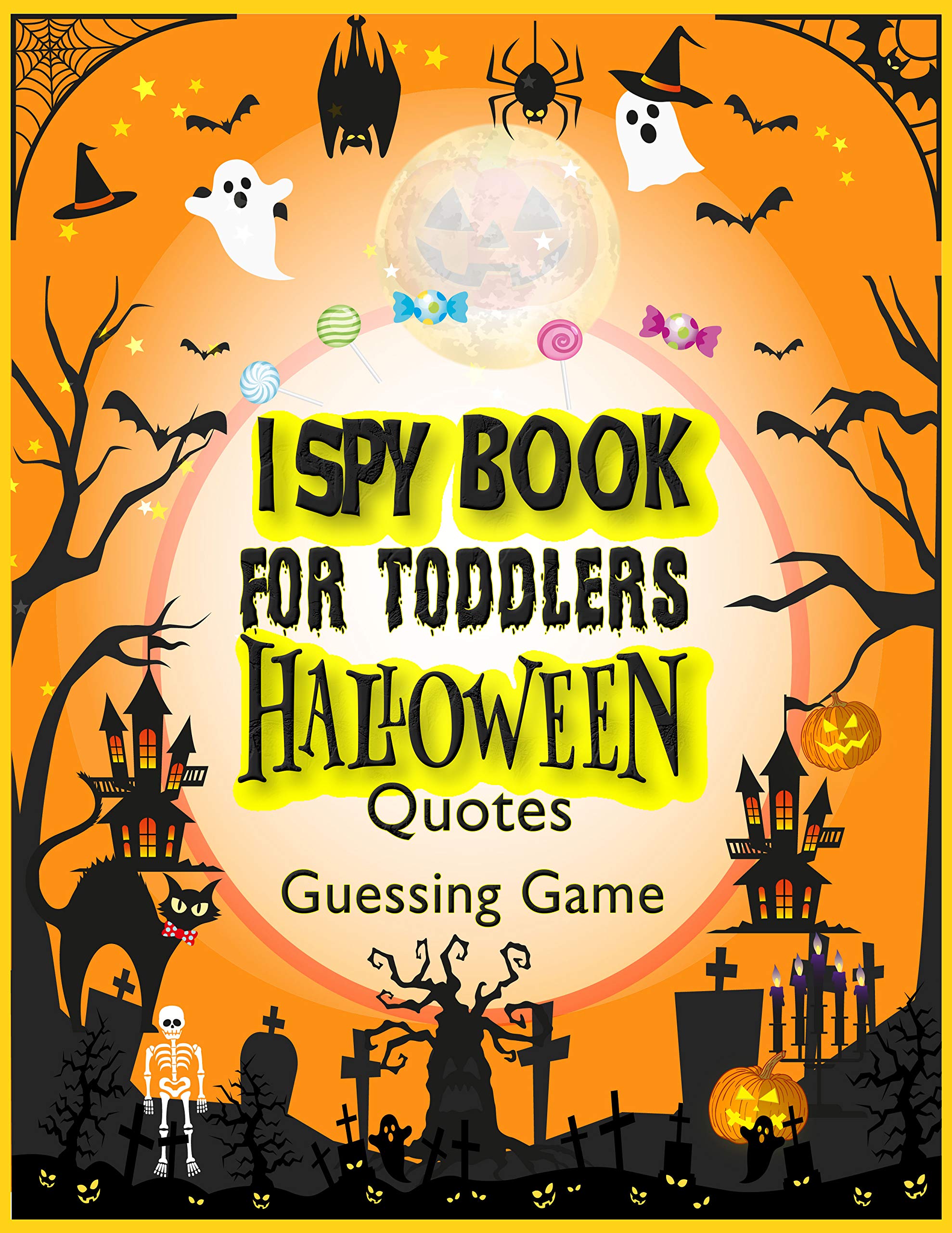 I spy book for toddlers: Halloween gifts for kids: Halloween quotes and