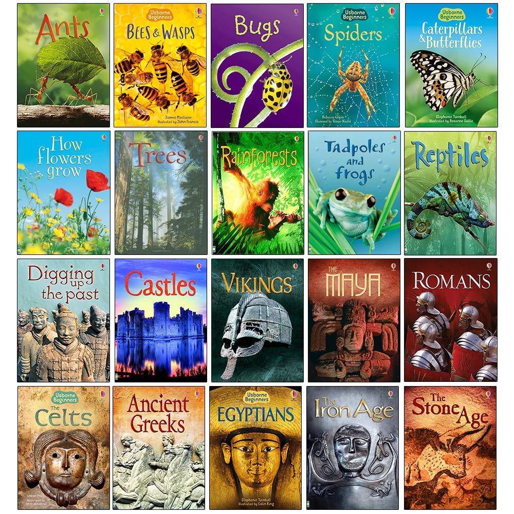 Usborne Beginners History & Nature 20 Books Set book cover