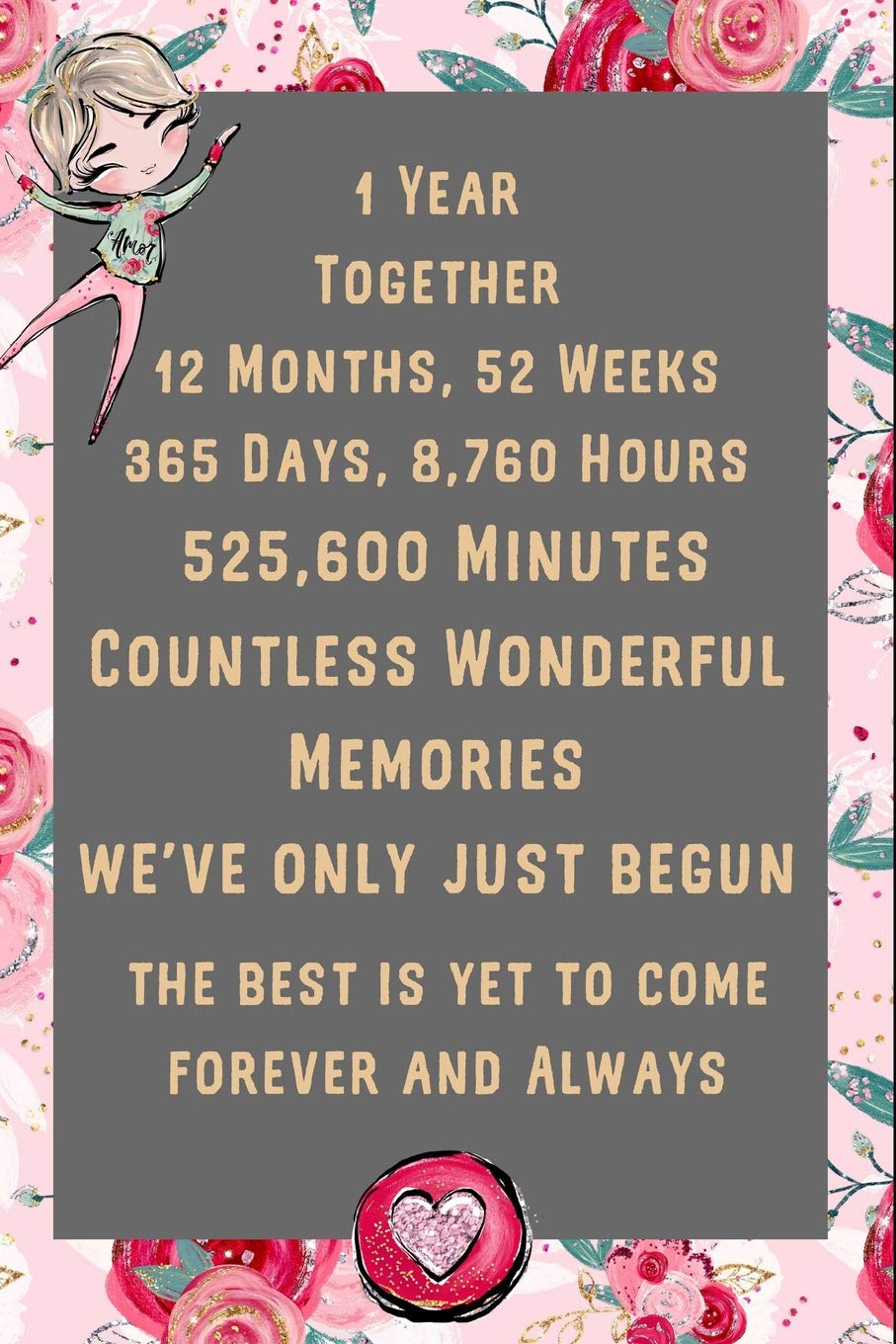 1 Year Together 12 Months 52 Weeks 365 Days 8 760 Hours Countless Wonderful Memories We Ve Only Just Begun The Best Is Yet To Come Forever And Always By Not A Book Goodreads