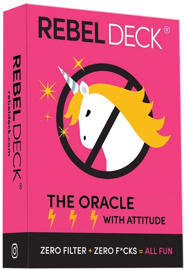 REBEL DECK - The Oracle with Attitude - Oracle Deck (60 Cards) - Unicorn Gifts for Women, Positive Affirmations Cards - Self Care Gifts