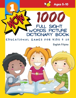 1000 Full Sight Words Picture Dictionary Book English Filipino ...