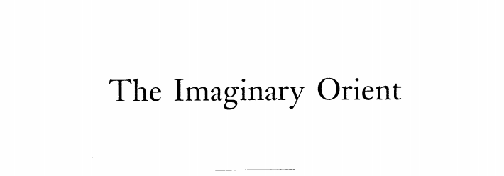 The Imaginary Orient book cover