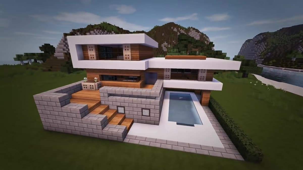 Minecraft How To Build A Large Modern House Tutorial: Minecraft How To ...