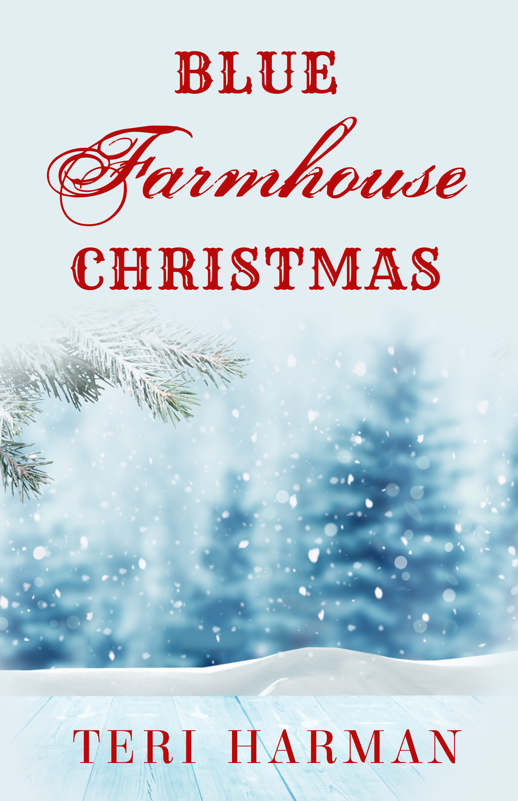 Blue Farmhouse Christmas book cover