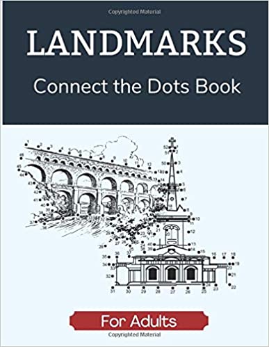 Landmarks Connect The Dots Book For Adults By Modern Dots Publications