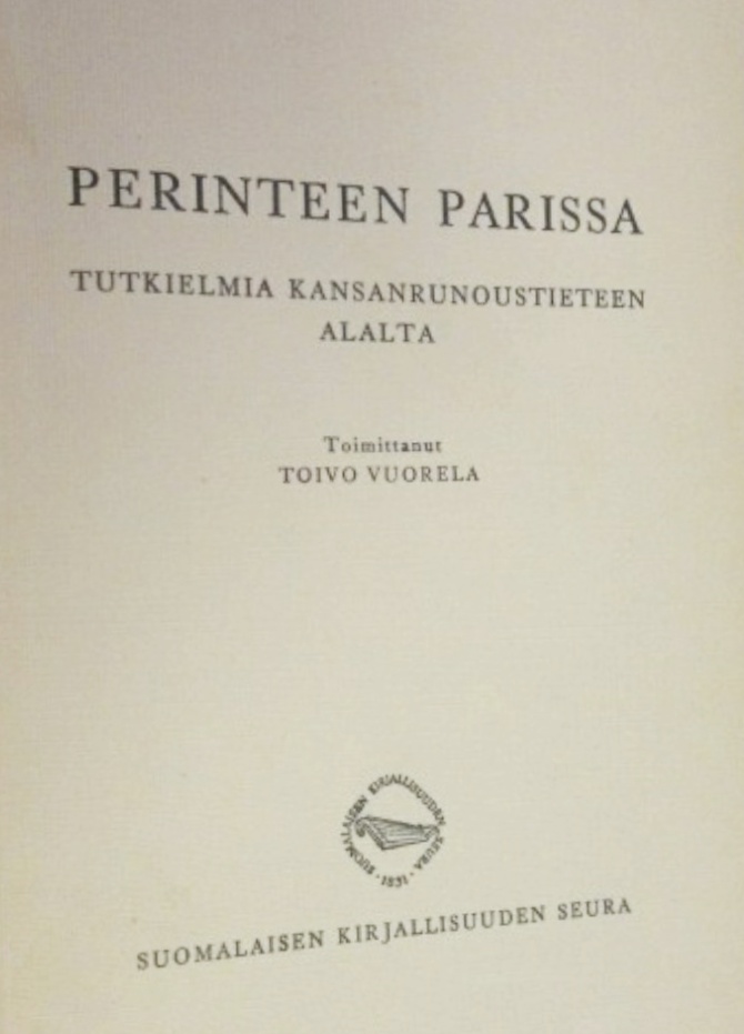Perinteen parissa book cover